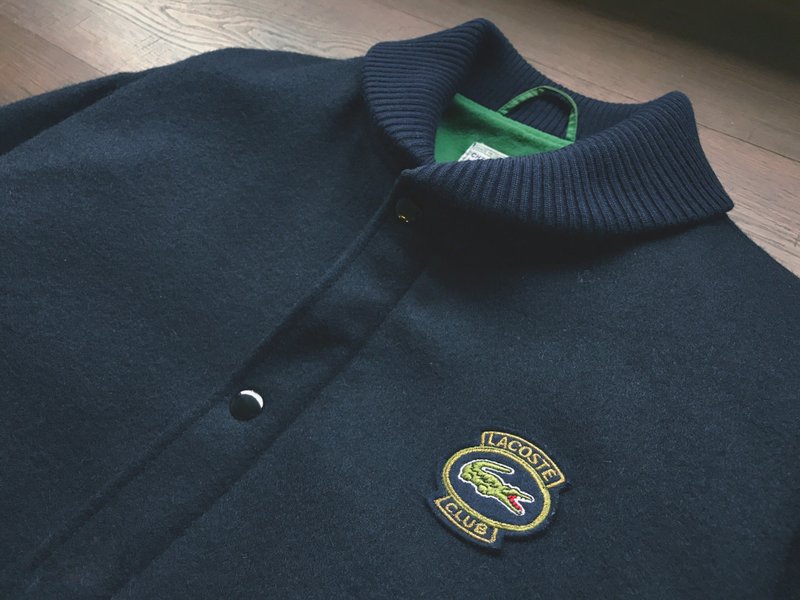 1980s CHEMISE LACOSTE  BOMBER JACKET - 男夾克/外套 - 羊毛 