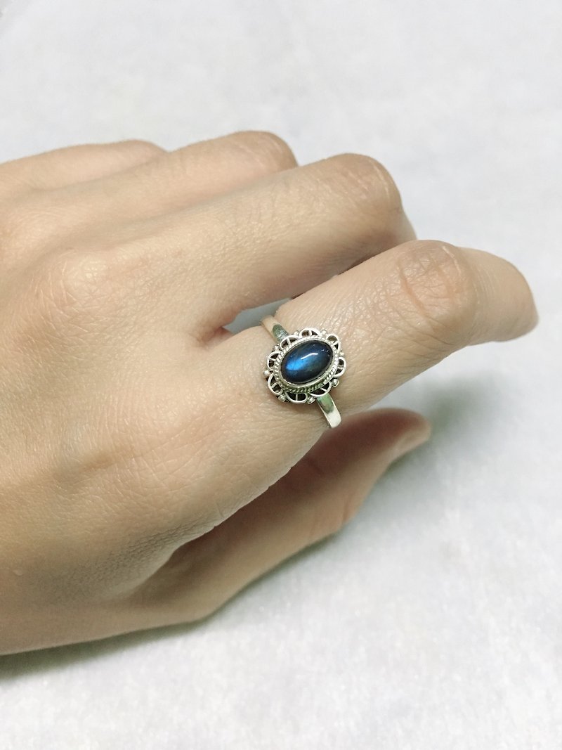 兩只戒指組 尼泊爾 手工製 925純銀材質 奈爾里品牌推廣 - 戒指 - 半寶石 