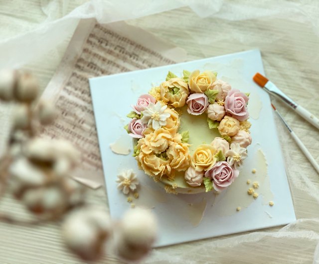 あなたの美容日記 フラワーリースデコレーションケーキ ショップ Bequietcake ケーキ デザート Pinkoi