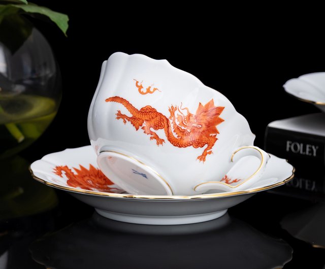 【レア】MEISSEN マイセン ミンドラゴン　パープル　プレート レア】MEISSEN マイセン ミンドラゴン パープル プレート MEISSEN