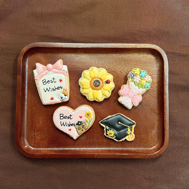 Graduation Gift Graduation Blessings Frosted Cookies - คุกกี้ - อาหารสด 