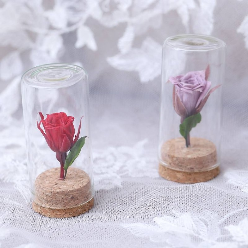 "Three hand-made floral cat" eternal love roses endless beauty and the beast - Items for Display - Plants & Flowers Red