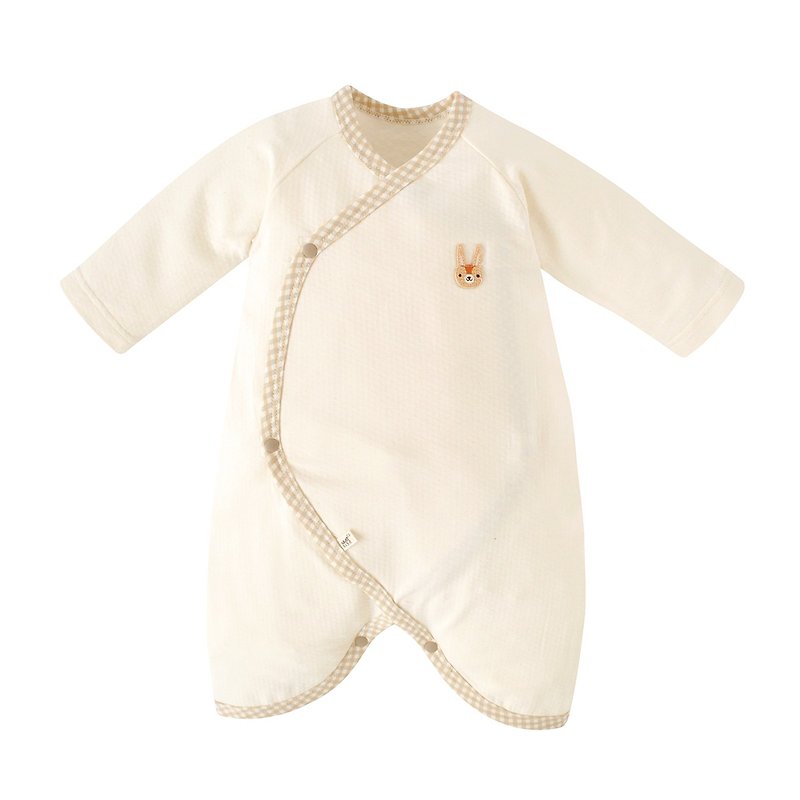 【SISSO有機棉】好涼感蝴蝶衣 3M 6M - 嬰兒連身衣/包被/包巾 - 棉．麻 白色
