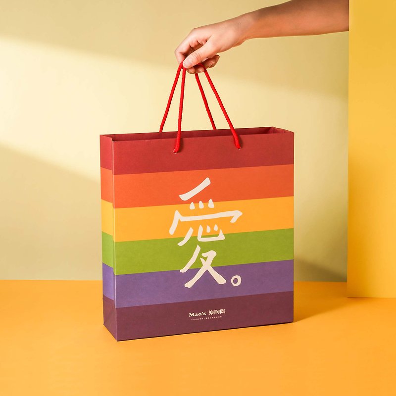 【Co-branded by He Jingchuang】Rainbow Paper Bag - Other - Paper Multicolor