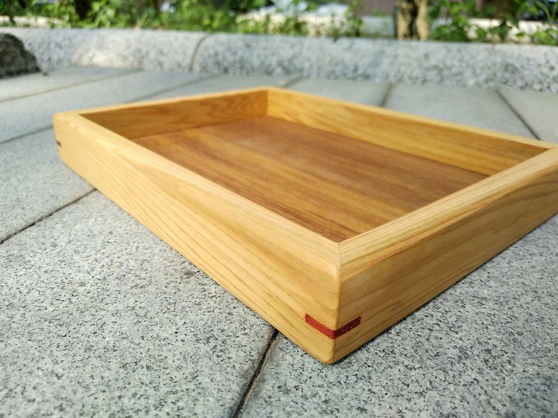 檜木+柚木小淺盤 置物 展示 文具收納 - 居家收納/收納盒/收納用品 - 木頭 咖啡色