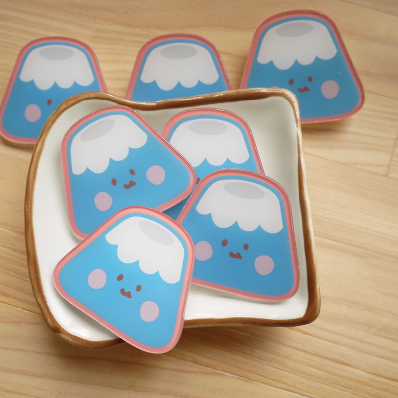 Acrylic pin / Mount Fuji - Badges & Pins - Acrylic Blue
