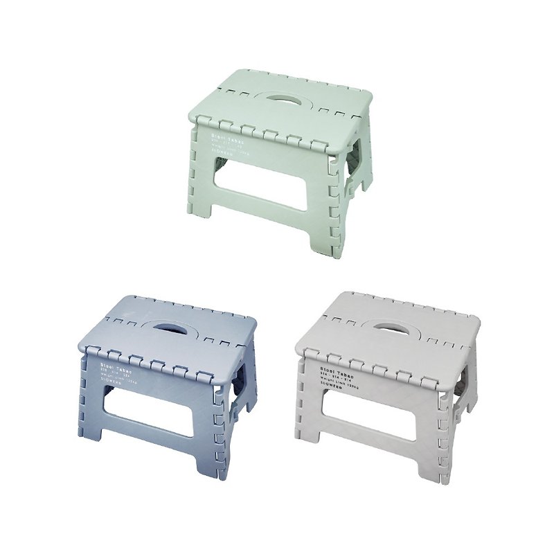 [Japan SLOWER] Mist pink outdoor folding low stool (three colors optional) - Chairs & Sofas - Plastic Multicolor
