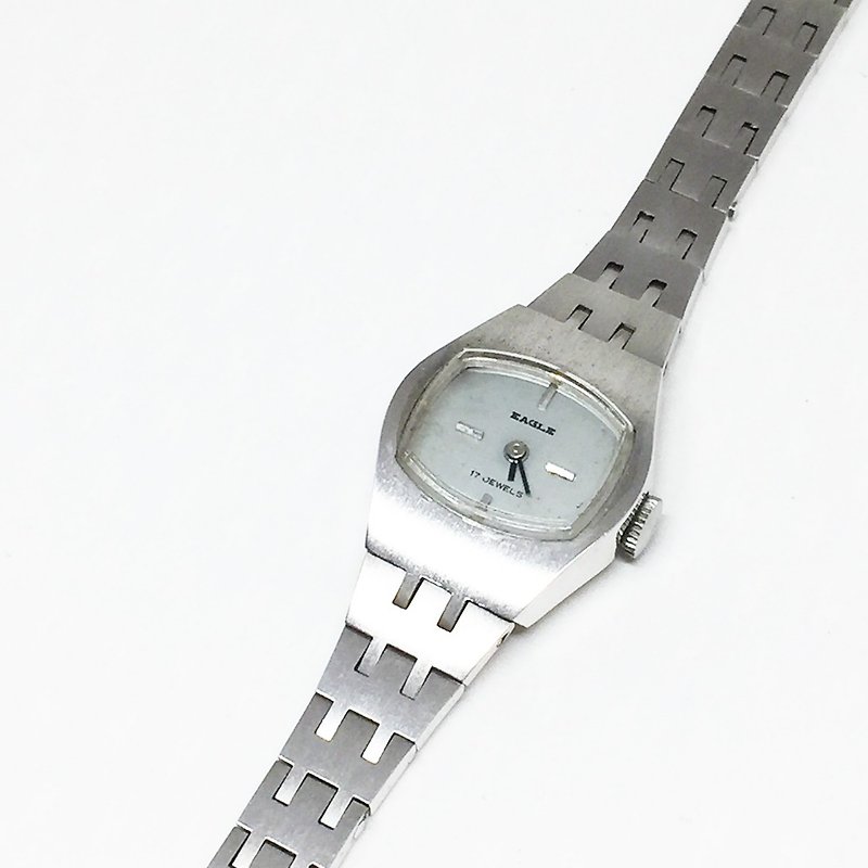 1970s Swiss Eagle hand mechanical watch - นาฬิกาผู้หญิง - โลหะ สีเงิน
