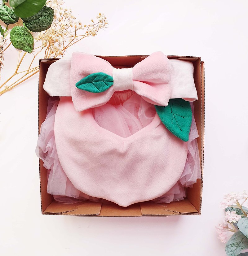 Peach baby's first birthday gift customized - ของขวัญวันครบรอบ - ผ้าฝ้าย/ผ้าลินิน สึชมพู