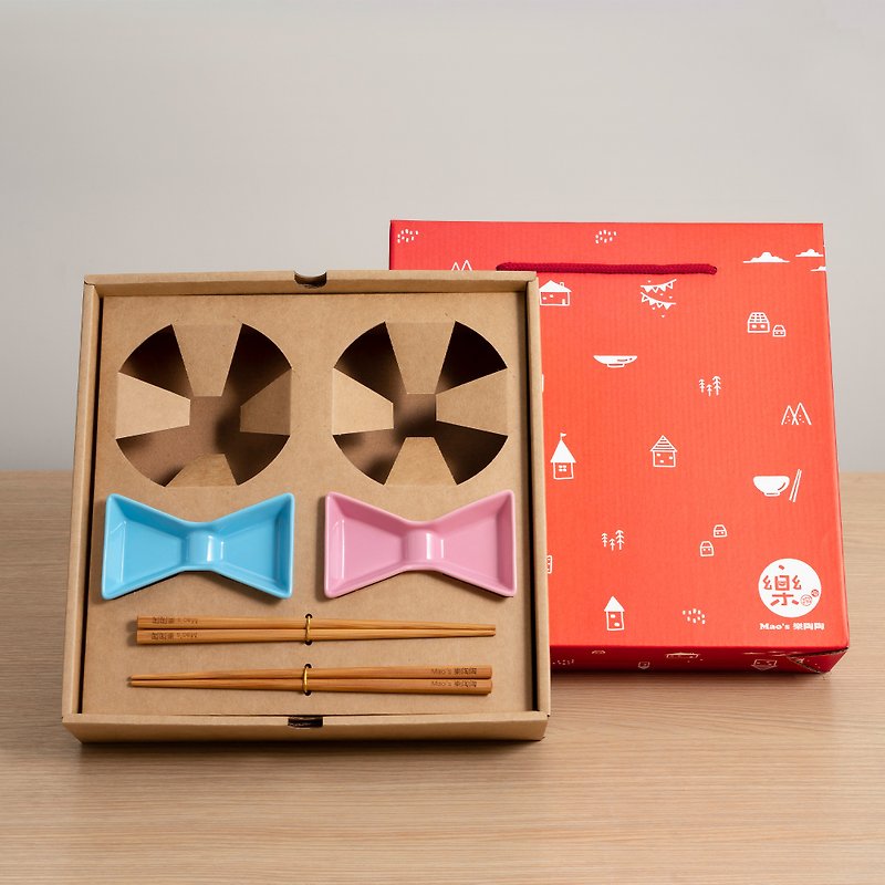 [Additional purchase] Bow tie Pengpai set (if combined with customized products, it will be shipped on May 29) - Small Plates & Saucers - Porcelain Multicolor