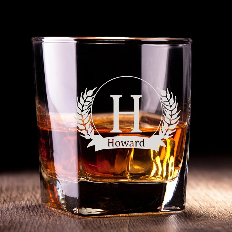 個人節禮物|男友禮物| 個人化名字訂製威士忌對杯 | - 玻璃杯 - 玻璃 透明