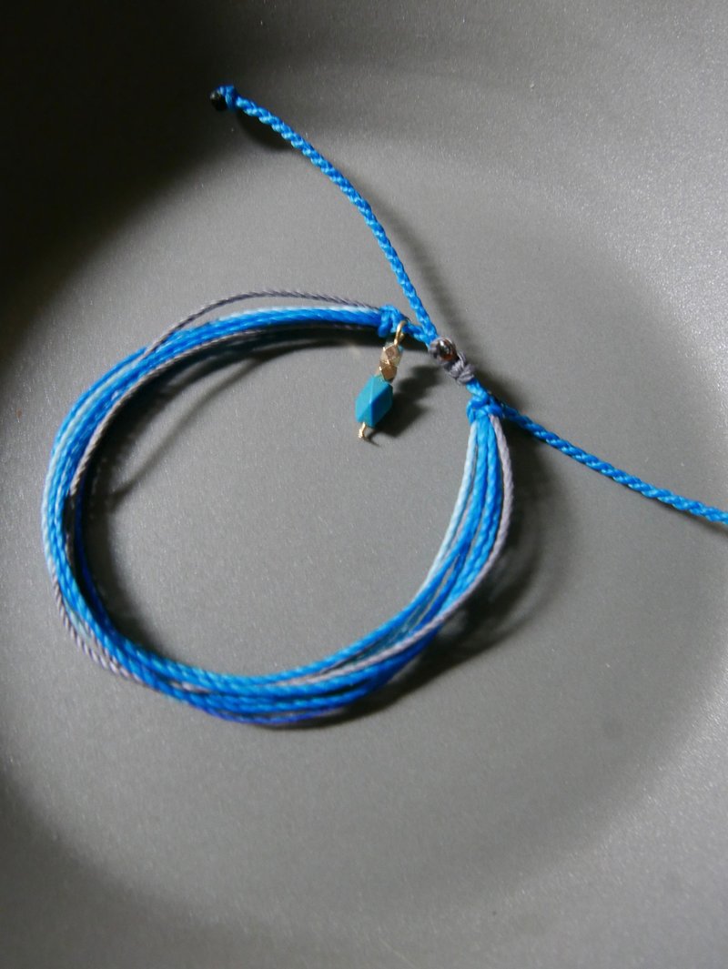 蘭嶼藍可調蠟繩 - 手鍊/手環 - 蠟 