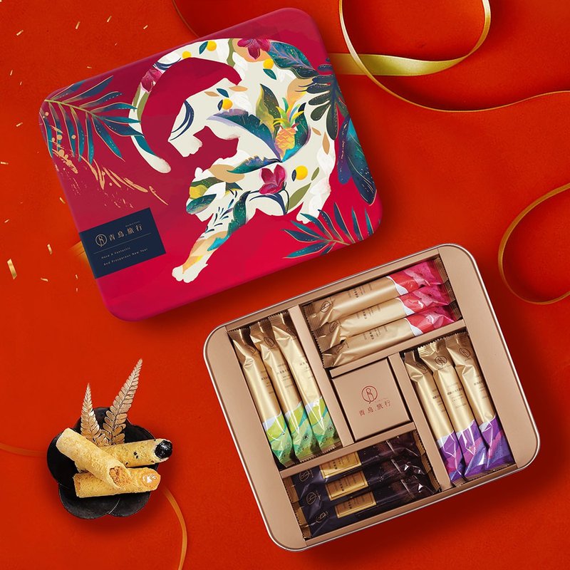 春節限定預購 | 青鳥旅行 福虎生豐 綜合灌餡蛋捲禮盒 24 入 - 蛋捲/餡餅/零食 - 新鮮食材 