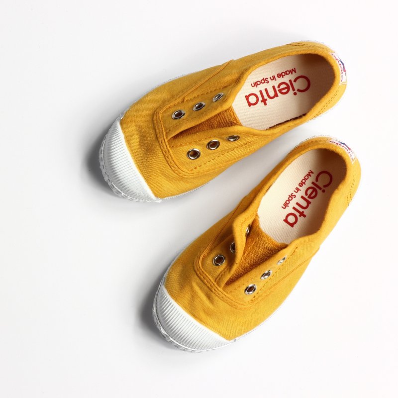 Spanish national adult size canvas shoes CIENTA savory mustard yellow shoes 7099764 - รองเท้าลำลองผู้หญิง - ผ้าฝ้าย/ผ้าลินิน สีเหลือง