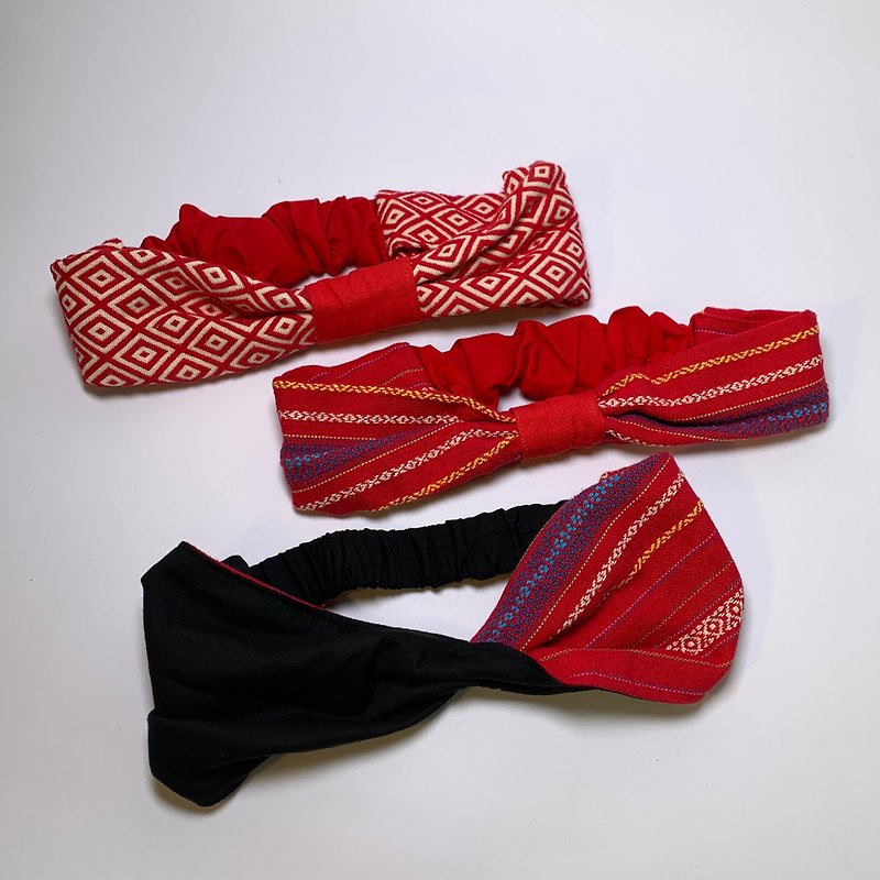 [Love Never Falls] Seediq Butterfly Hairband - Headbands - Other Man-Made Fibers Red