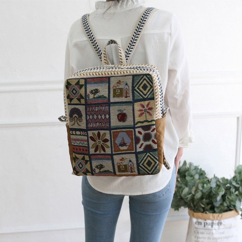 handmade womens backpack designer bags  - กระเป๋าเป้สะพายหลัง - วัสดุอื่นๆ หลากหลายสี