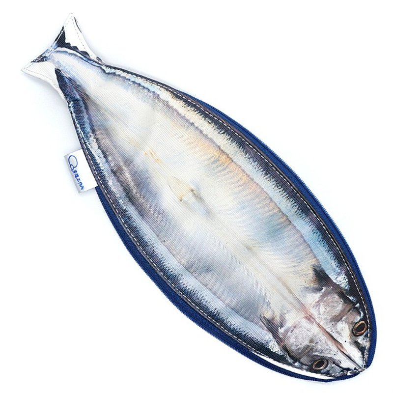 秋刀魚筆袋 小物袋 化妝包 - 鉛筆盒/筆袋 - 聚酯纖維 藍色