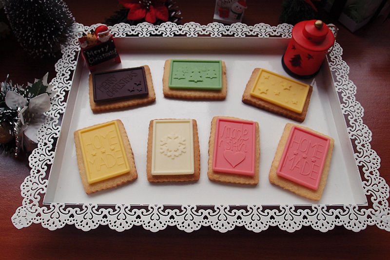 [Le] big Christmas gift exchange Christmas chocolate biscuit size (10 in) - คุกกี้ - อาหารสด 
