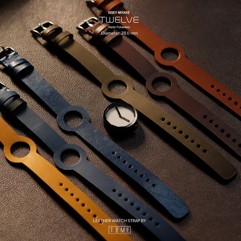 สายนาฬิกาหนัง แฮนด์เมด สำหรับ issey miyake watch twelve  28 mm - สายนาฬิกา - หนังแท้ 