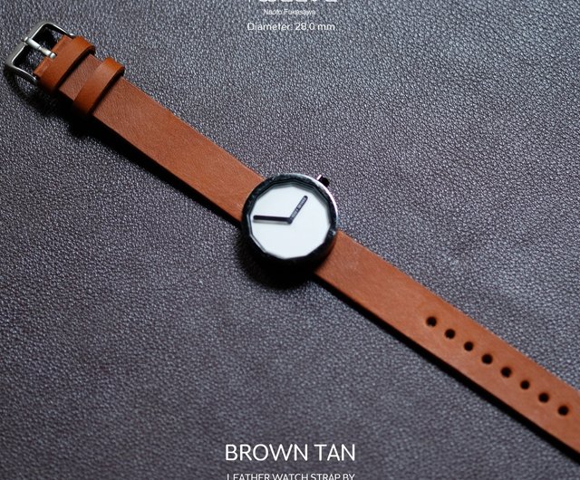 イッセイ ミヤケ ウォッチ トゥエルブ 28 mm 用のハンドメイド レザー