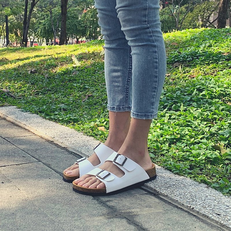 Shipped in 24 hours | Life must-have arch Birkenstock shoes genuine leather handmade with warranty sustainable material free shipping white - Sandals - Eco-Friendly Materials 