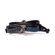 COMPLEX BIZ 高級ダイヤモンドがちりばめられたヘアゴム、ゴールドの縁