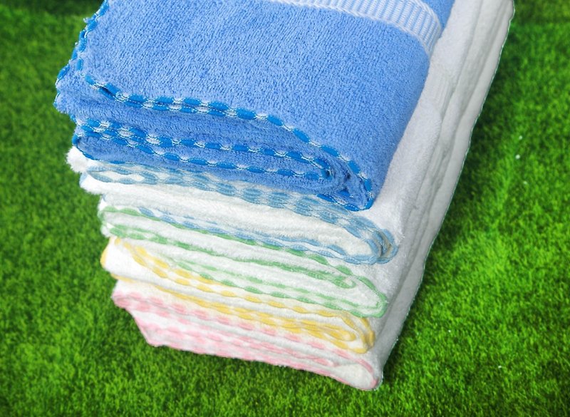 Baote Yarn Large Bath Towel [Transparent PET Bottle Recycled Environmentally Friendly Fiber Fabric] - Towels - Eco-Friendly Materials Multicolor