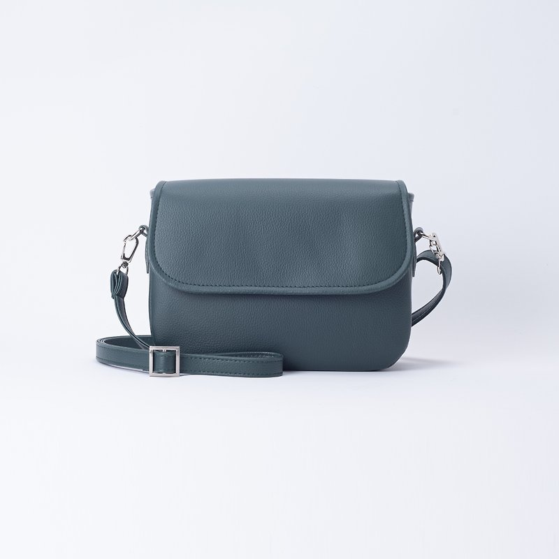 Rounded side backpack Lake Green / Lake Green - Messenger Bags & Sling Bags - Faux Leather Green