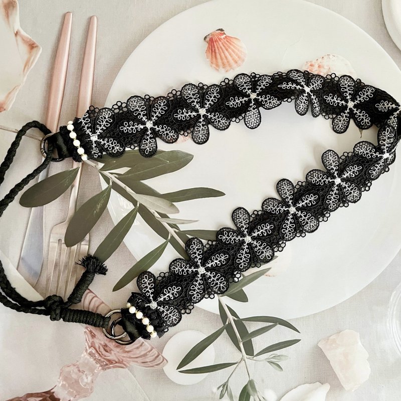 Mobile phone lanyard/side shoulder shoulder cross-back lace adjustable mobile phone strap neck hanging wrist strap mobile phone rope - อุปกรณ์เสริมอื่น ๆ - วัสดุอื่นๆ สีดำ