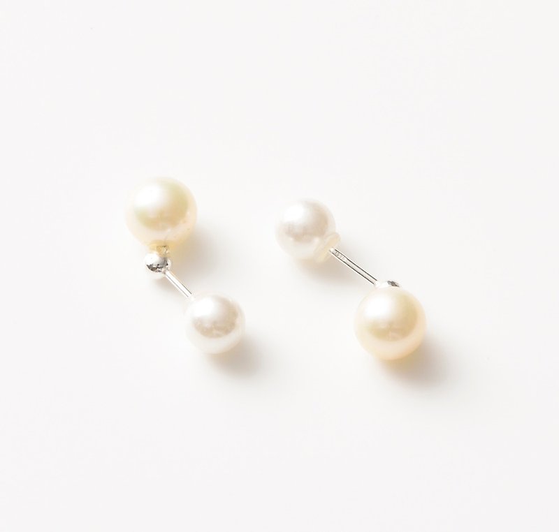 Silver and pearl earrings - Earrings & Clip-ons - Other Metals White