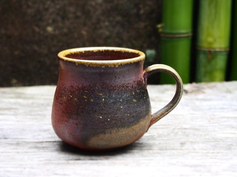 Bizen coffee cup (middle) c2 - 121 - แก้วมัค/แก้วกาแฟ - ดินเผา สีนำ้ตาล