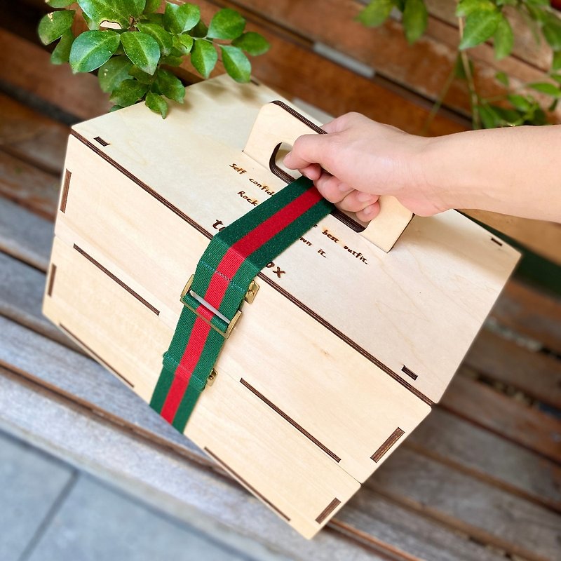 【設計單品・DIY手作】日式雜貨風格2層木製收納箱・客製化文字