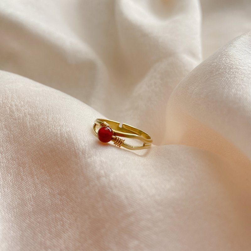 Lucky red - brass ring - แหวนทั่วไป - ทองแดงทองเหลือง หลากหลายสี