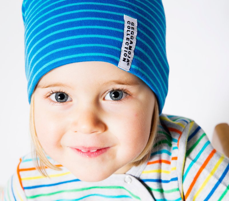 【Swedish children's clothing】Organic cotton long-sleeved top 2 years old to 4 years old colorful stripes - เสื้อยืด - ผ้าฝ้าย/ผ้าลินิน หลากหลายสี