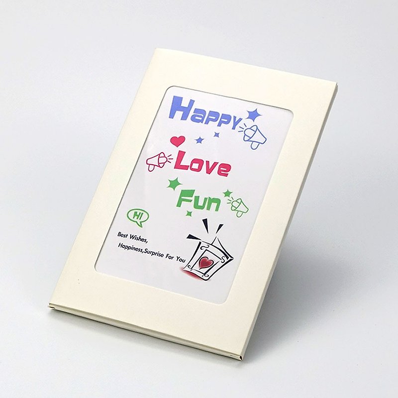 會說話的相框式錄音卡片(空白款)-適合生日、情人節、聖誕節禮物 - 卡片/明信片 - 紙 白色