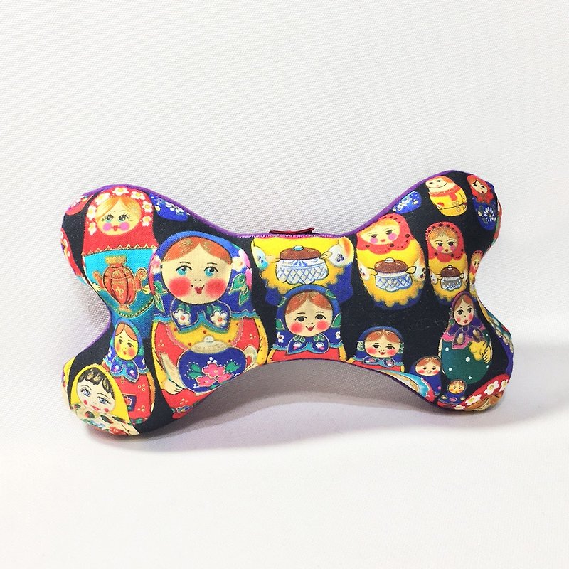 ファッション犬の骨 (ロシアの赤ちゃん) - おもちゃ - コットン・麻 ブラック