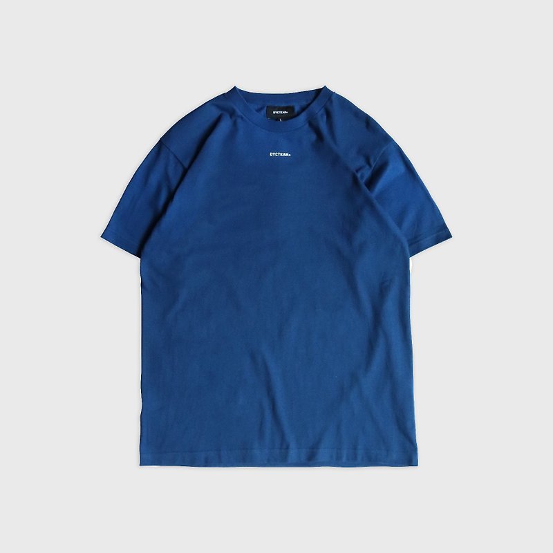 DYCTEAM - logo tee (blue) - T 恤 - 棉．麻 藍色