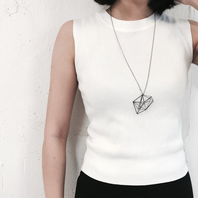 鑽石切面項鏈  - 項鍊 - 其他金屬 黑色