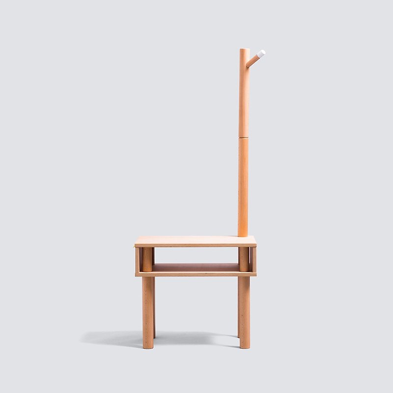 日本IDEACO 解構木板長頸鹿兒童穿鞋椅附掛架 - 椅子/沙發 - 木頭 白色