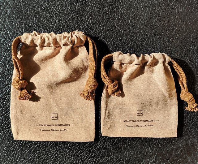 UNIC original leather dust bag/textured velvet storage bag/coin bag/jewelry  bag - Shop UNIC Coin Purses - Pinkoi