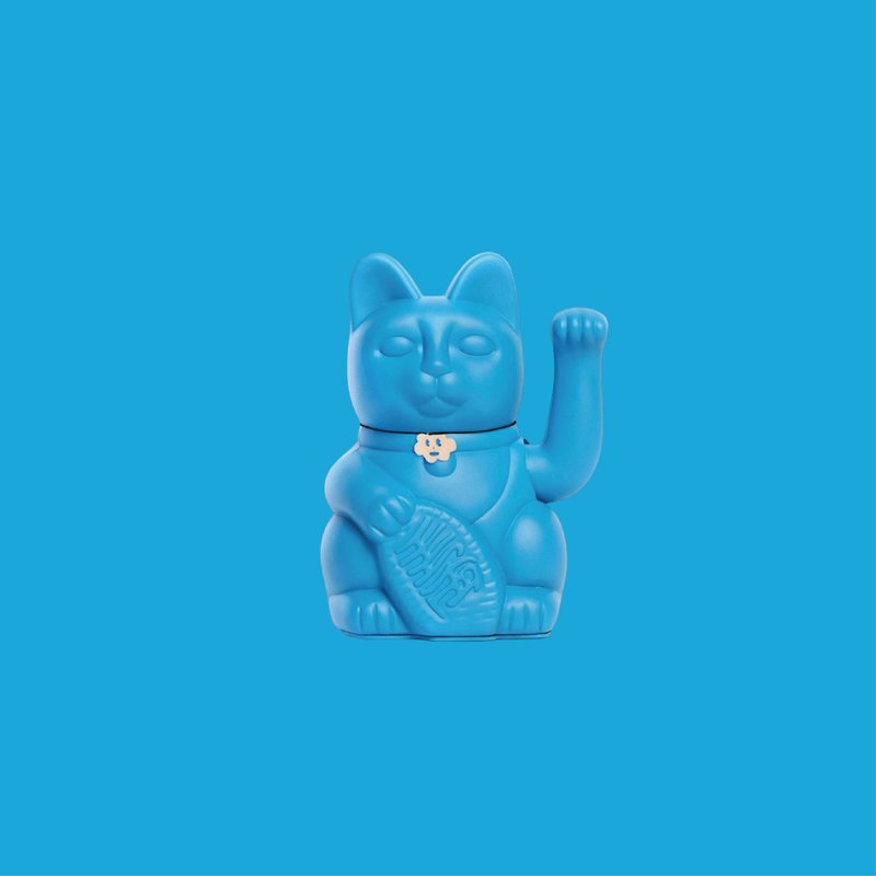 [Diminuto Cielo Lucky Cat] Tiny Sky Lucky Lucky Cat-Bright Blue 15CM - ตุ๊กตา - วัสดุอื่นๆ สีน้ำเงิน