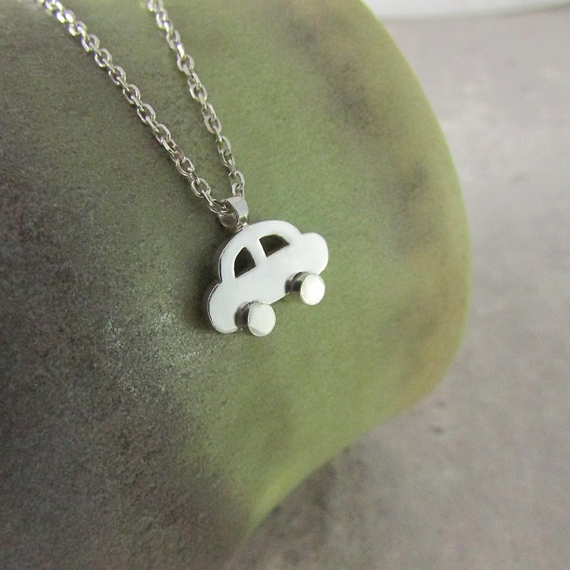 car necklace | mittag jewelry | handmade and made in Taiwan - สร้อยคอ - เงิน สีเงิน
