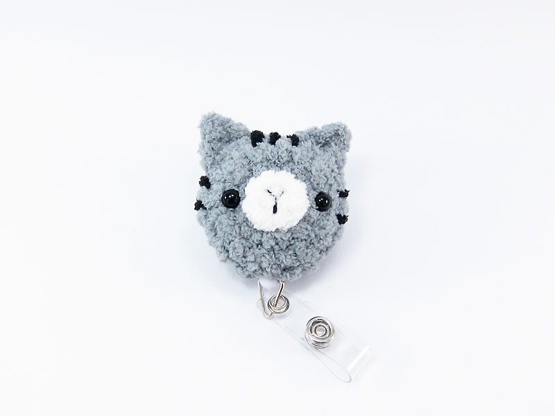 灰貓 貓 伸縮票夾 悠遊卡 - 證件套/卡套 - 聚酯纖維 灰色