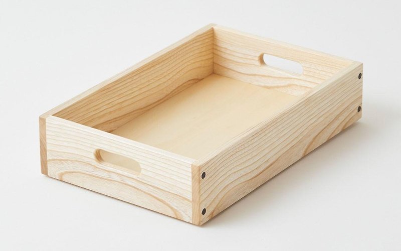 Wood stacking box No.2 (A4 size) - เฟอร์นิเจอร์อื่น ๆ - ไม้ สีกากี
