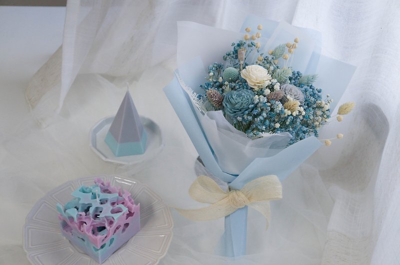 [Customized] Blue Fragrance Dry Bouquet-Optional Fragrance - Dried Flowers & Bouquets - Plants & Flowers Blue