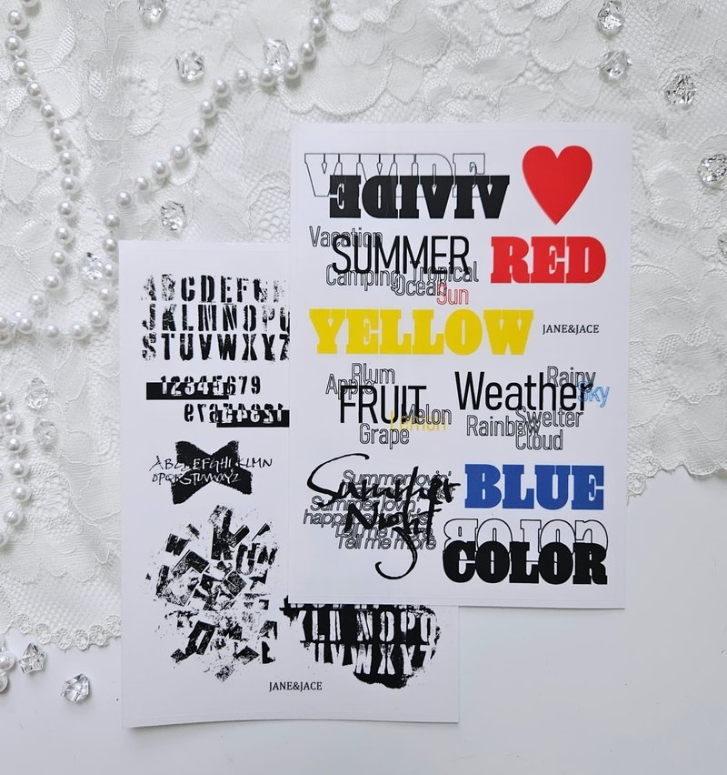 Vivid Lettering Bundle - 貼紙 - 其他材質 