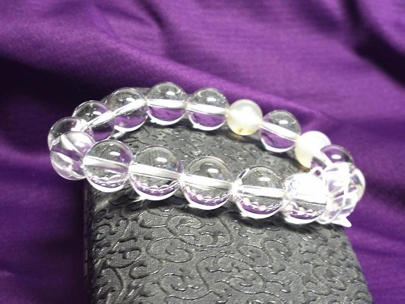 White crystal bracelet - สร้อยข้อมือ - เครื่องเพชรพลอย ขาว