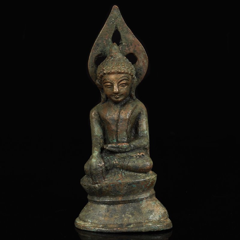 Burmese pagoda sacred object - 18th-19th century Buddha seal - height 17.3 cm. Bottom width 7.8 cm - อื่นๆ - วัสดุอื่นๆ 