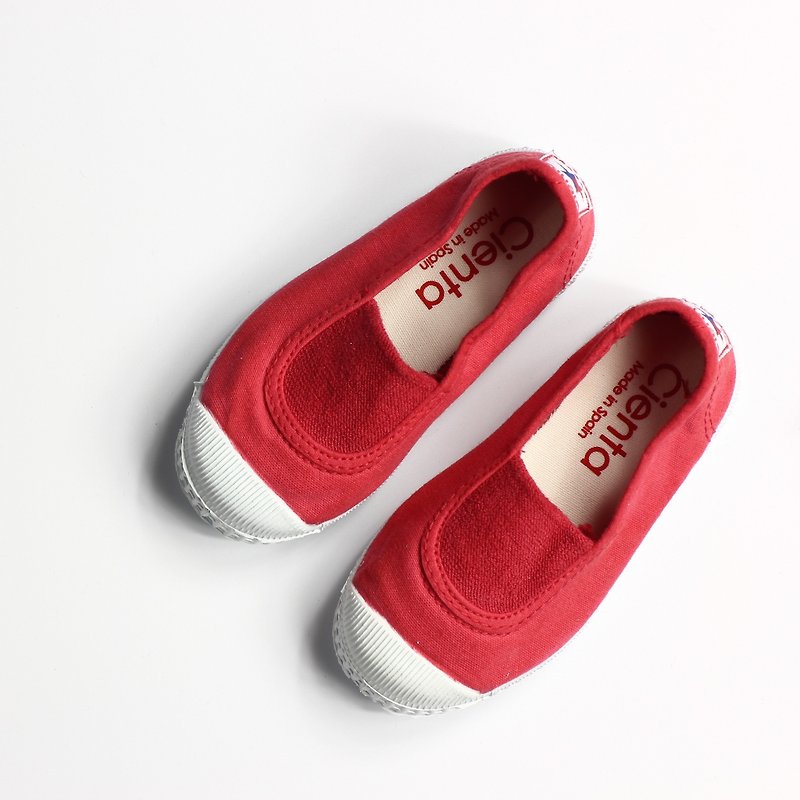 Spanish national canvas shoes CIENTA adult size red scented shoes 75997 49 - รองเท้าลำลองผู้หญิง - ผ้าฝ้าย/ผ้าลินิน สีแดง