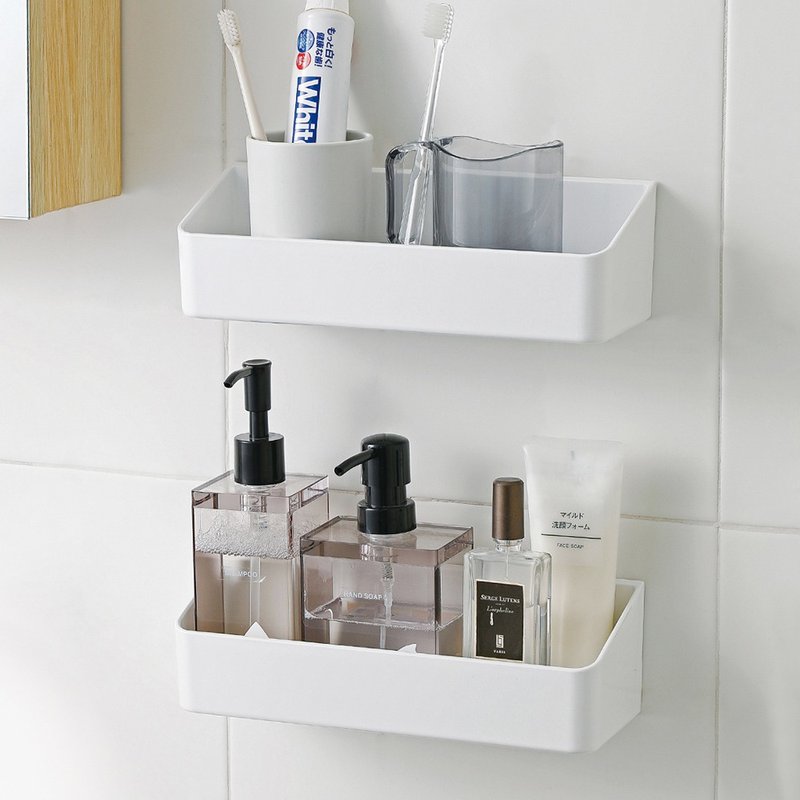 Japan Frost Mountain ABS drill-free nail-free wall-mounted storage rack-3 into - Storage - Plastic White